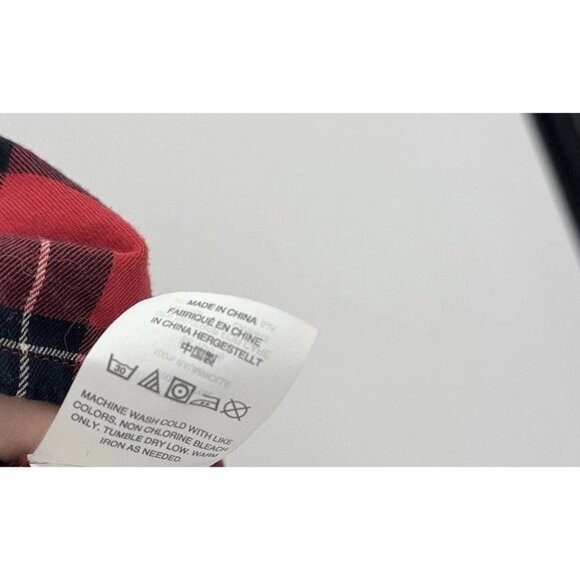 Madewell Red Button Front Collared Plaid Cap Sleeve Blouse Sz Sm, Preppy Boho - Picture 6 of 9